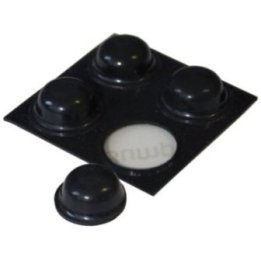 Tunze 4 elastic pads ø11 x 5 mm (0.4 x 0.2 in.), black