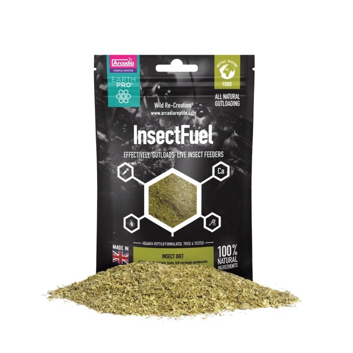 Arcadia EARTH PRO INSECT FUEL 50G – Ruokahyönteisten tankkausravinto / Gutloader
