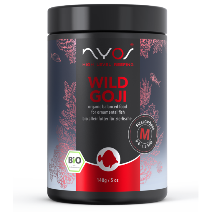 Nyos Wild Goji ekologiskt fiskfoder 140 g | Akvaariokeidas