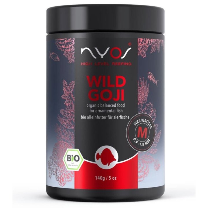 Nyos Wild Goji ekologiskt fiskfoder 140 g | Akvaariokeidas