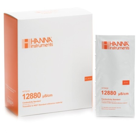 Hanna Calibration Fluid 12880 uS/cm - 25 bags of 20 ml