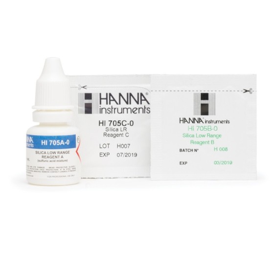 Hanna Reagents for Silica LR 0.00 to 4.00 ppm for HI705 25 pcs