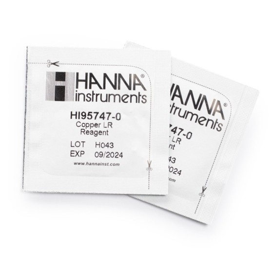 Hanna Reagents for Copper LR 0.00 to 1500 mg / l - ± 100 tests