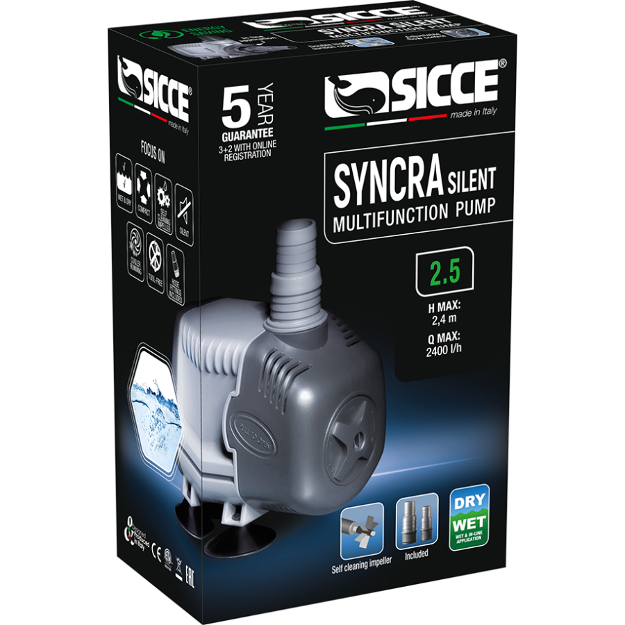 Sicce SYNCRA 2.5 - 1,5 m Cable - Schuko plug