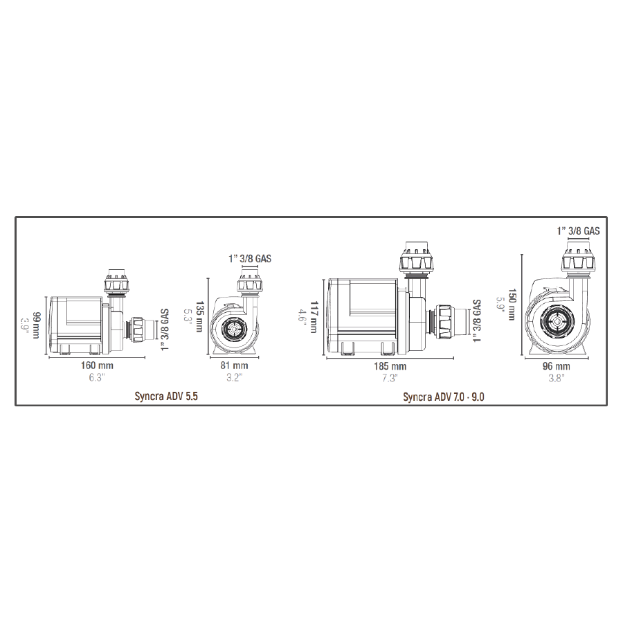 Sicce SYNCRA ADV 5.5 - 3 m Cable - Schuko plug