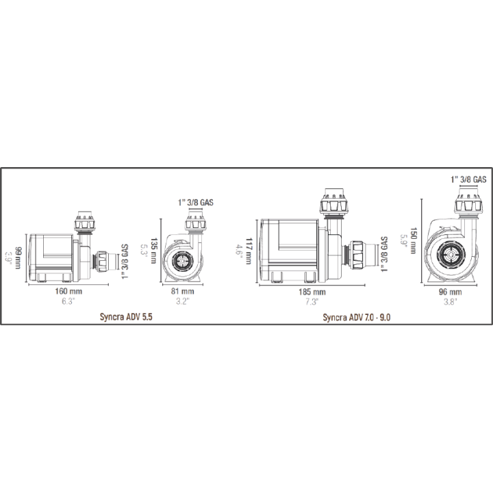 Sicce SYNCRA ADV 9.0 - 3 m Cable - Schuko plug
