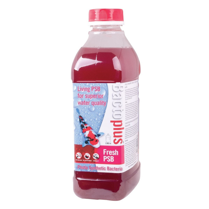 BactoPlus Fresh PSB 2000 ml sisältää eläviä fotosynteettisiä bakteereita vedenlaadun ja biologisen tasapainon ylläpitämiseen.