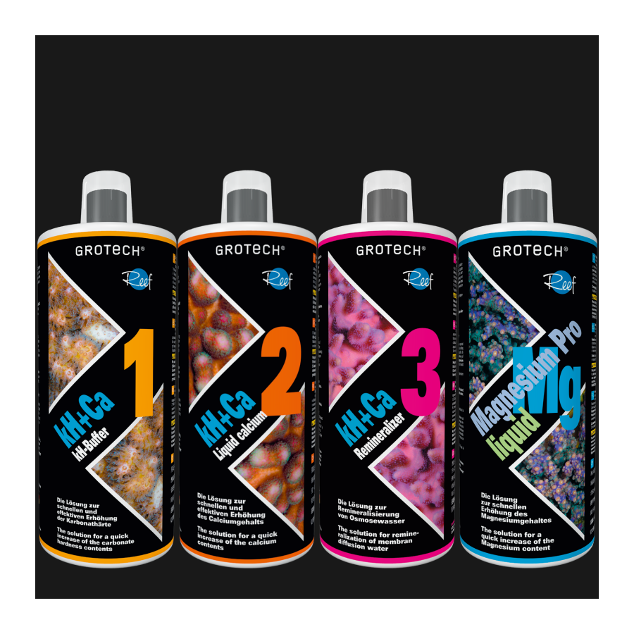 Grotech kH+Ca 1,2,3 + Mgpro Liquid - 1000ml Set