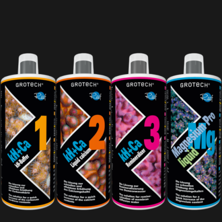 Grotech kH+Ca 1,2,3 + Mgpro Liquid - 1000ml Set