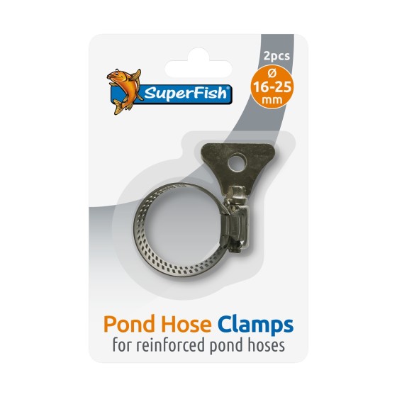 SUPERFISH POND HOSE CLAMP W. WING 16-25 MM 2X