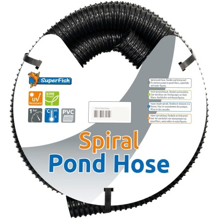 SUPERFISH BLACK SPIRAL POND HOSE 20 MM 30M