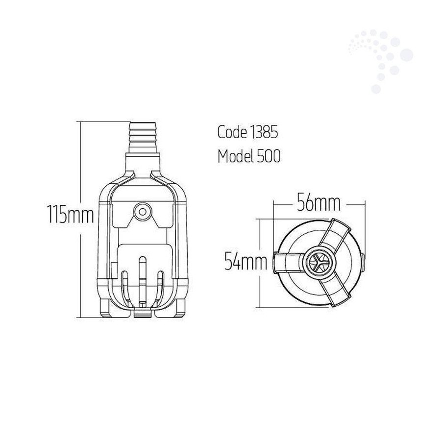 TMC Reef Pump Compact 500 12v DC