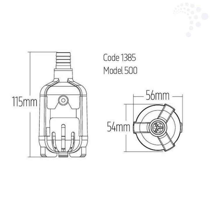 TMC Reef Pump Compact 500 12v DC