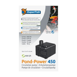 Superfish PondPower 450 energiatehokas ja luotettava kiertopumppu puutarhalampiin ja vesiaiheisiin.
