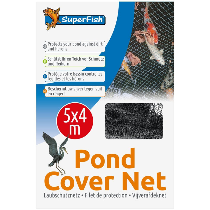 SUPERFISH POND COVER NET 5X4 MTR + 14 PINS