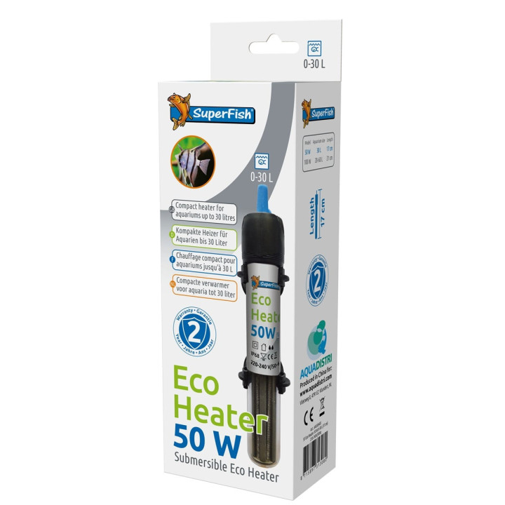 SUPERFISH ECO HEATER 50W 20-50L (17CM)