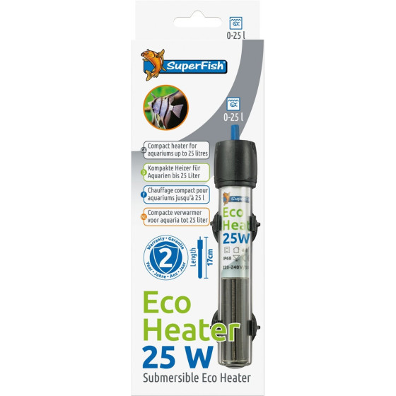 SUPERFISH ECO HEATER 25W 0-30L (16CM)