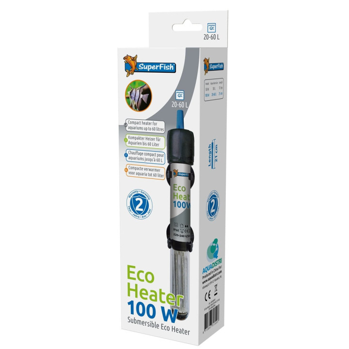 SUPERFISH ECO HEATER 100W 40-100L(21CM)