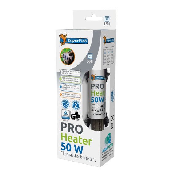 SUPERFISH PRO HEATER 50W 0-30L (17CM)