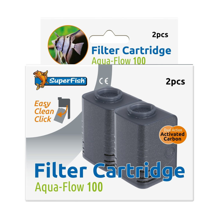 SuperFish AquaFlow 100/150 Cartridge 2x – Tehokas suodatinvaihtopaketti akvaarioosi