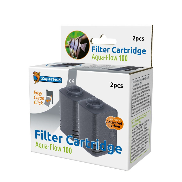 SuperFish AquaFlow 100/150 Cartridge 2x – Tehokas suodatinvaihtopaketti akvaarioosi