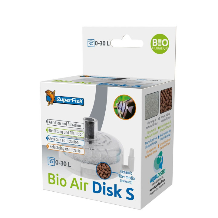 SuperFish Bio Air Disk S – Ilmakäyttöinen suodatin pieniin akvaarioihin