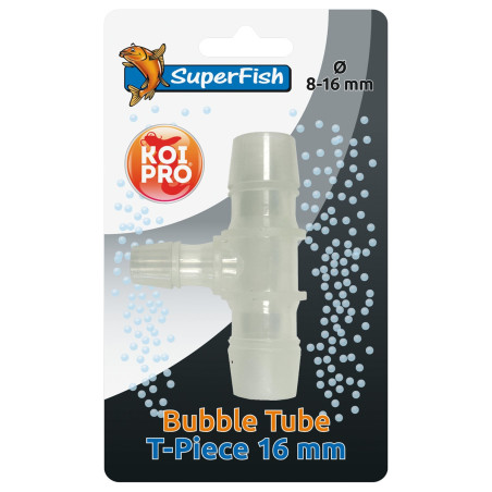KOI PRO BUBBLE TUBE T PIECE 16-8 MM