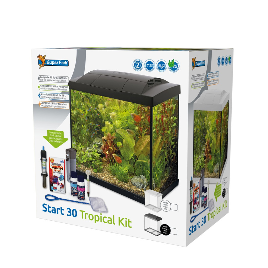SUPERFISH START 30 TROPICAL KIT BLACK akvaariopaketti