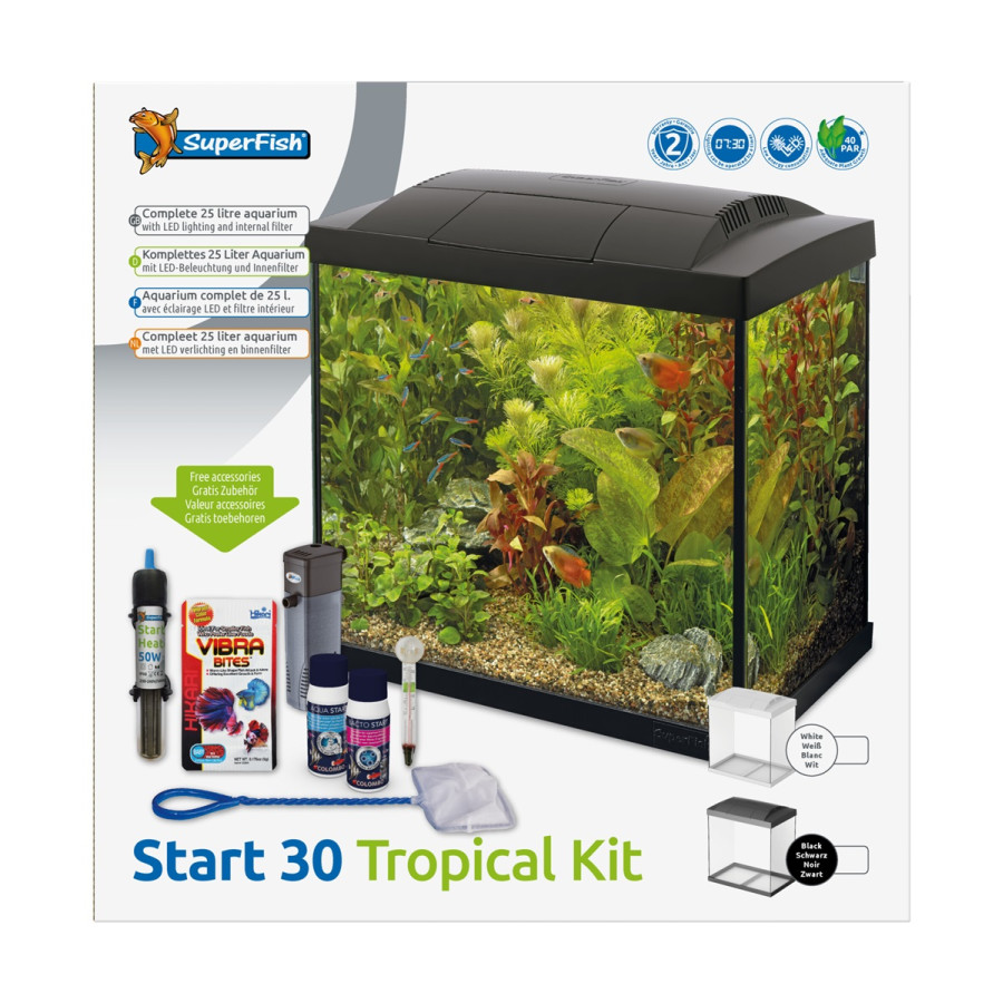 SUPERFISH START 30 TROPICAL KIT BLACK akvaariopaketti