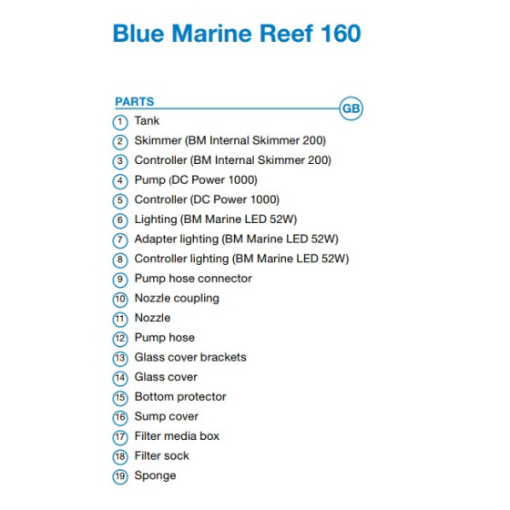 BLUE MARINE REEF 160 AQUARIUM akvaariopaketti