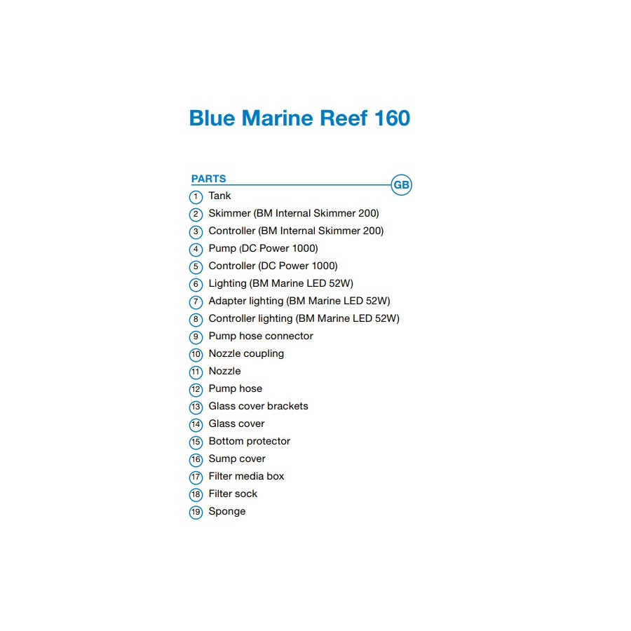 BLUE MARINE REEF 160 AQUARIUM akvaariopaketti