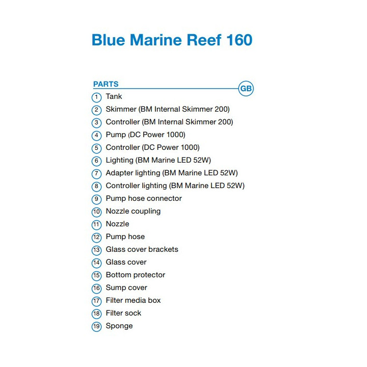 BLUE MARINE REEF 160 AQUARIUM akvaariopaketti