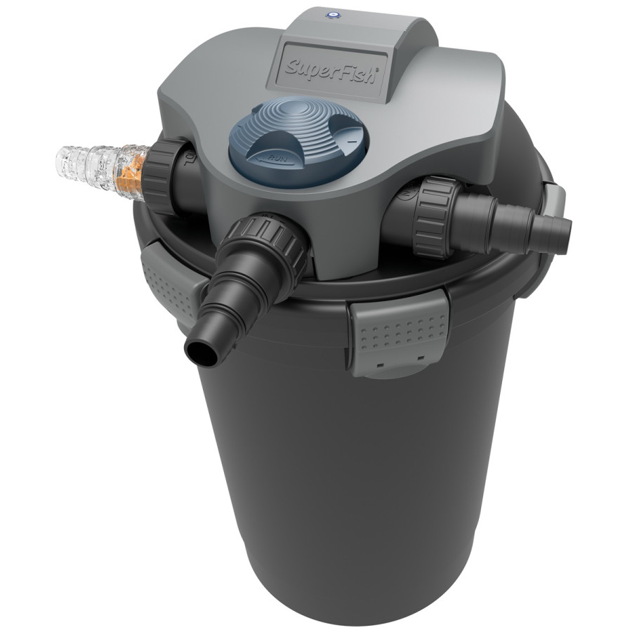 Superfish TopClear 15 000 UVC 11 W – tehokas 3‑vaiheinen UVC‑lampisuodatin keskikokoisiin ja suurempiin lampiin.