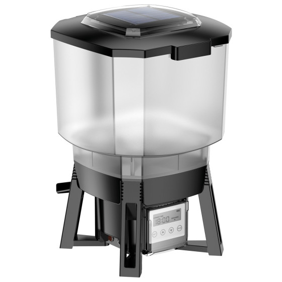 Superfish Solar Fish Feeder XL aurinkokäyttöinen kalan ruokkija suurempiin lampiin ja vaativampaan käyttöön.