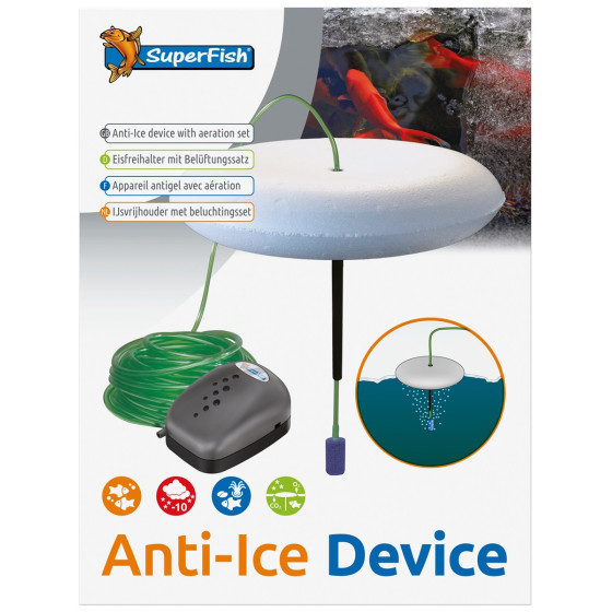 Superfish Anti Ice Device & Aeration Set – auttaa pitämään lammen talvella sulana ja turvallisena kaloille.